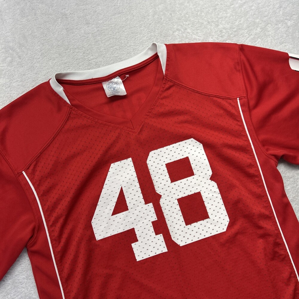 Wisconsin Badgers Youth Football Jersey XL Red 48 NCAA Rivalry Threads